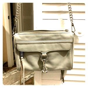 Excellent Rebecca Minkoff crossbody handbag,gray.